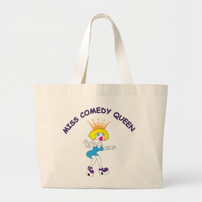 Fräulein Comedy Queen Jumbo Tote Stoffbeutel (Vorne)