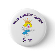 Fräulein Comedy Queen Round Button