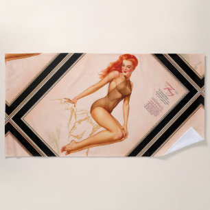 Fräulein Februar Varga Girl 1946 Pin-up-Kalender Strandtuch