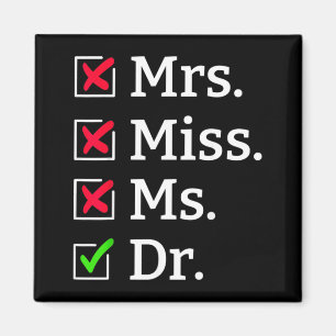 Fräulein Frau Dr. Lustiges Geschenk für Ärzte Med- Magnet