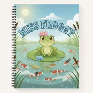 Fräulein Froschs Seerosen-Notizblock Notizbuch