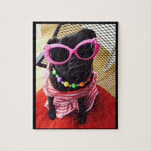 Fräulein Harley Black Pug Puzzle