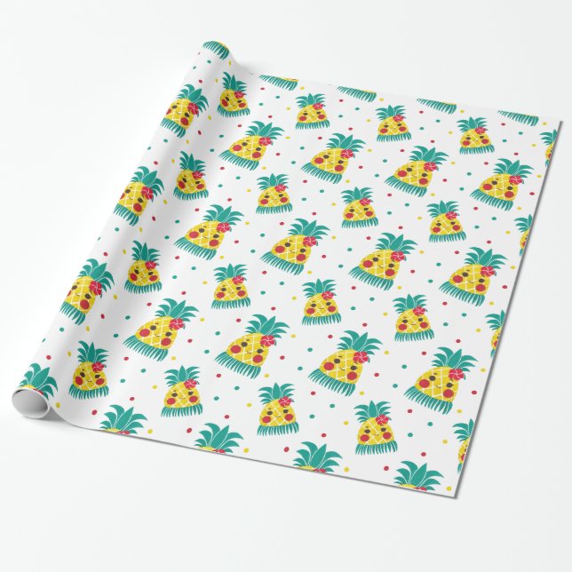 Fräulein Hawaiian Pineapple Geschenkpapier (Ungerollt)