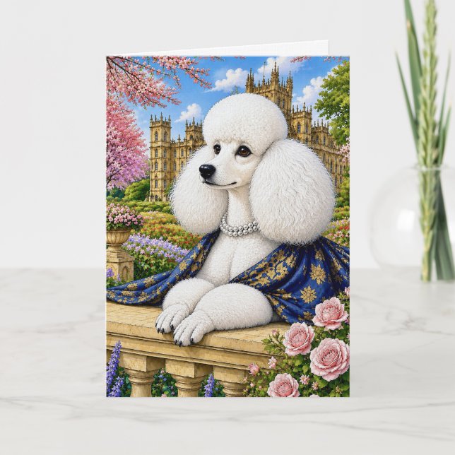 Fräulein Lady Violet Poodle  Karte (Vorderseite)