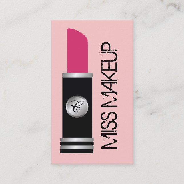 Fräulein Makeup Pink Visitenkarte (Vorderseite)