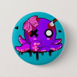 Fräulein Octopus Button
