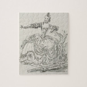 Fräulein Puvigne als die lebende Statue, in Puzzle