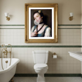 Fräulein Sassy bläst Kaugummiblasen Poster