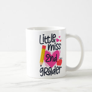 Fräulein Schülerin der 2. Klasse erster Tag der zw Kaffeetasse