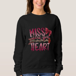 Fräulein Stiehl Dein Herz Western Süßer Valentinst Sweatshirt