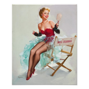 Fräulein Sylvania Pin-Up Mädchen Fotodruck