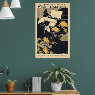 Fräulein Traumerei - Jugendstil Vintage Poster
