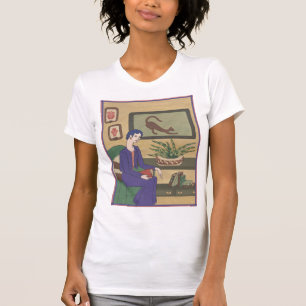 Fräulein Violet in der Bibliothek T-Shirt