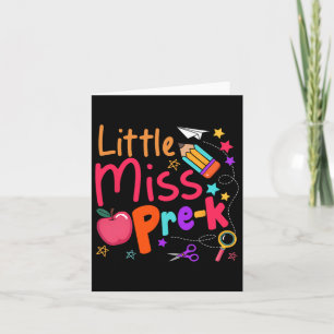 Fräulein Vorschule Erster Schultag Zurück zur Schu Karte