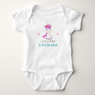 Fräulein Wunderbar Erster 1. Geburtstag Mädchen Ei Baby Strampler