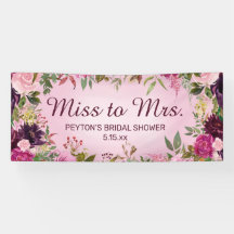 Fräulein zu Mrs. Vintage Rosa Lila Brautparty-Verb