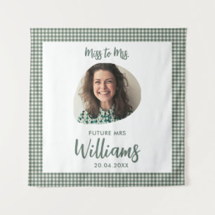 Fräulein zur Mrs Banner Boho Brautparty Wandteppich