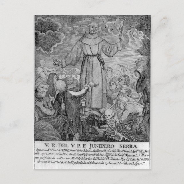 Fray Junipero Serra Postkarte (Vorderseite)