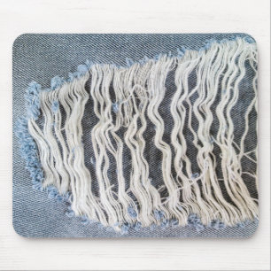 Frayed Blue Jean Hole Mousepad