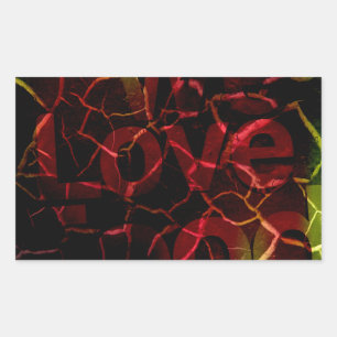 Frayed Edges, Starkes Herz: Unzerbrechliche Liebe Rechteckiger Aufkleber