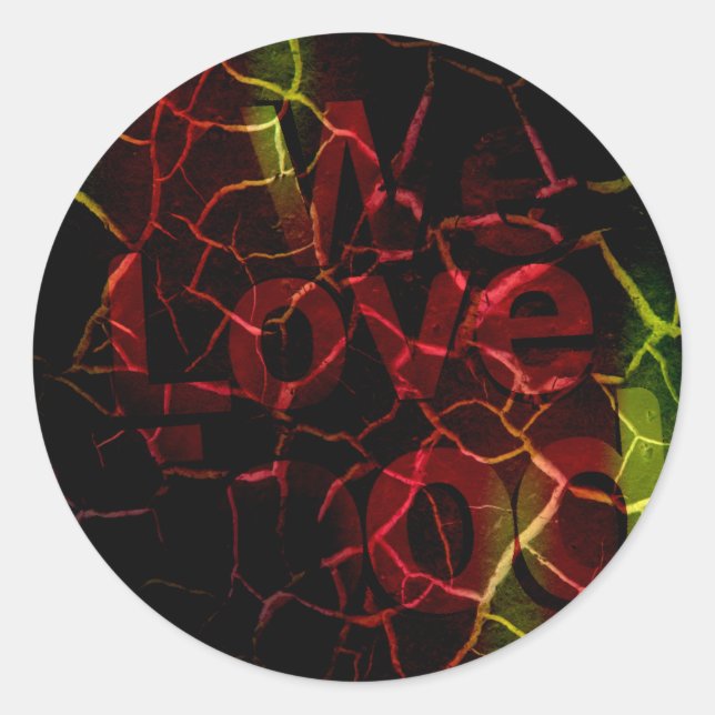 Frayed Edges, Starkes Herz: Unzerbrechliche Liebe Runder Aufkleber (Vorderseite)