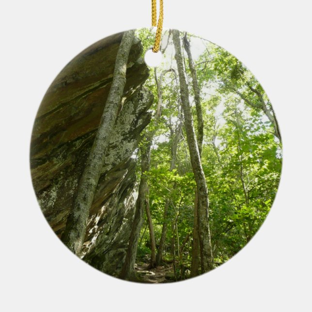 Frazier Rock Wall im Shenandoah-Nationalpark Keramik Ornament (Vorne)