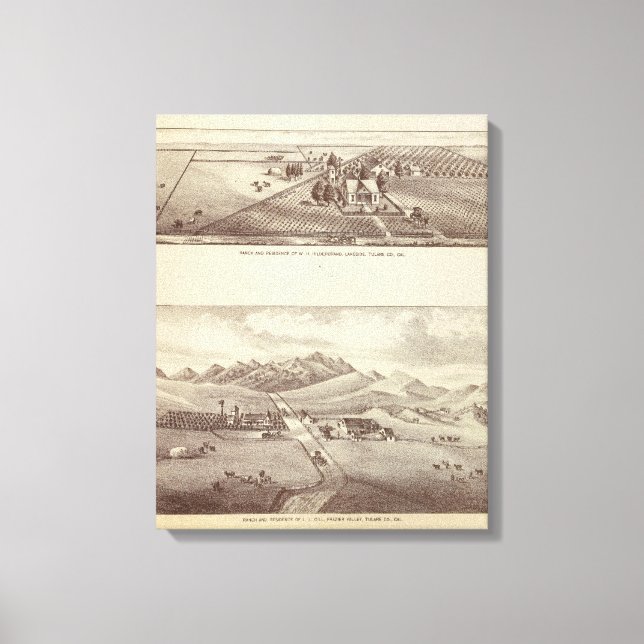 Frazier Valley, Seeuferranche Leinwanddruck (Vorderseite)