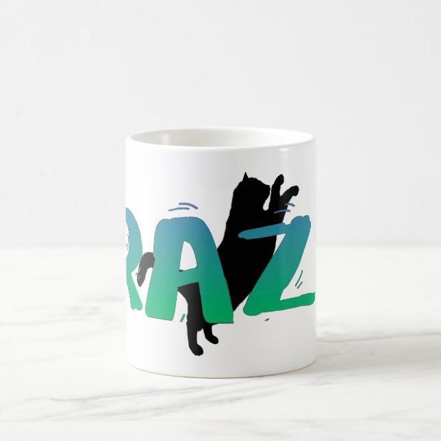 FRAZZ! Schwarze Katzen-Tasse Tasse (Mittel)