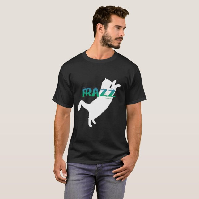 FRAZZ! Schwarze Katzen-Verein-T - Shirt (Vorne ganz)