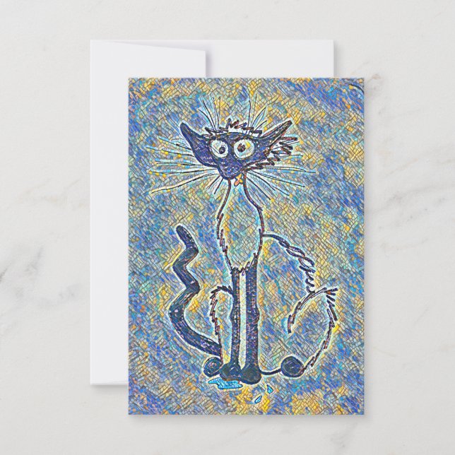 Frazzle Cat Notecard Dankeskarte (Vorderseite)
