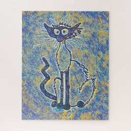 Frazzled Cat Jigsaw Puzzle