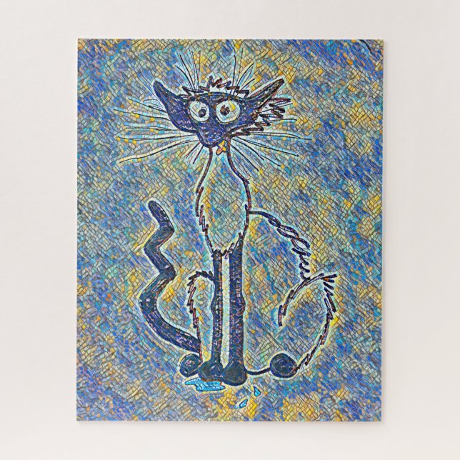 Frazzled Cat Jigsaw Puzzle (Vertikal)