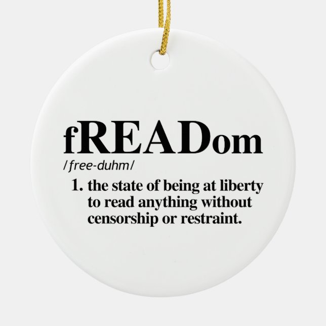 Freadom-Definition Keramik Ornament (Vorne)