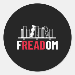 Freadom I Read Banned Books Banned Books Week Libr Runder Aufkleber