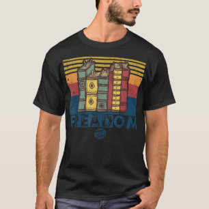 Freadom Ich lese verbotene Bücher Vintage lustiger T-Shirt