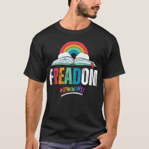 Freadom LGBTQ Ich lese verbotene Bücher Stolz Lese T-Shirt