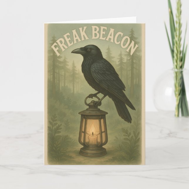 Freak Beacon Raven Greetings Card Karte (Vorderseite)