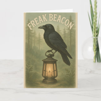Freak Beacon Raven Greetings Card Karte