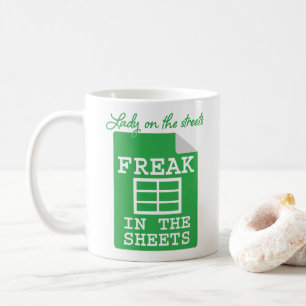 Freak in den Blättern Funny Spreadsheet Kaffeetasse
