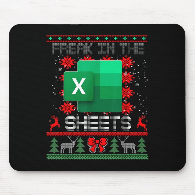 Freak in der Excel-Tabelle zu Weihnachten Mousepad (Vorne)