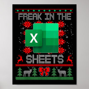 Freak in der Excel-Tabelle zu Weihnachten Poster