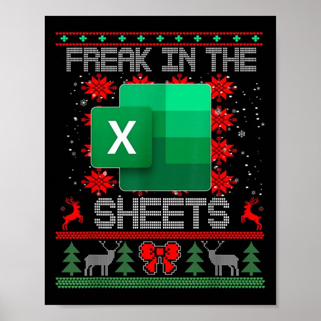 Freak in der Excel-Tabelle zu Weihnachten Poster (Vorne)
