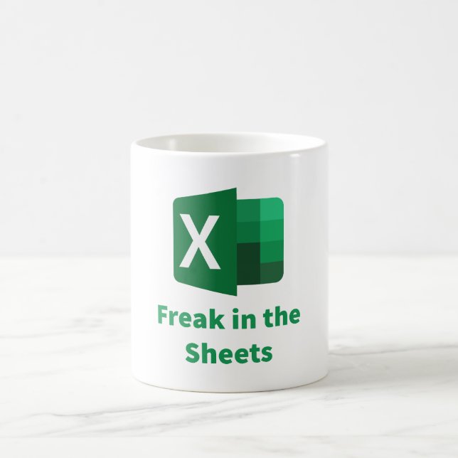 Freak in der Sheets-Tasse Kaffeetasse (Mittel)