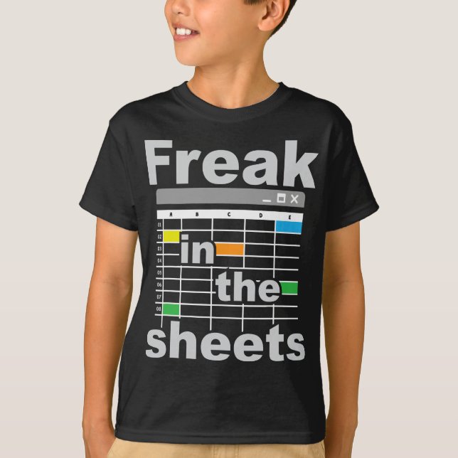 Freak in Sheets - Funny Accountant Analyst Sec T-Shirt (Vorderseite)