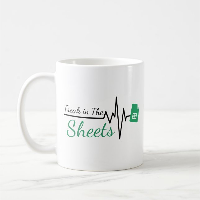 Freak in the Sheets Heartbeat - Funny Acountant Kaffeetasse (Links)