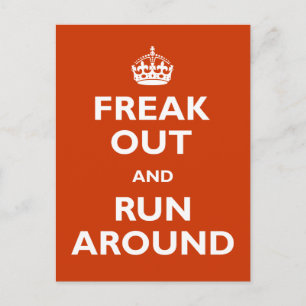 Freak Out & Run Postkarte