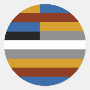 Freak Pride Flag Runder Aufkleber