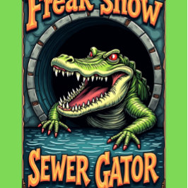 Freak Show Collection Sewer Gator Graphic T-Shirt