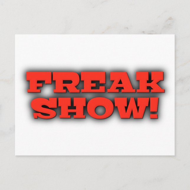 Freak Show Postkarte (Vorderseite)
