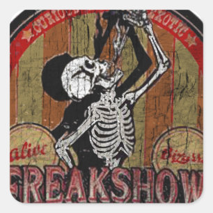 Freak Show Quadratischer Aufkleber